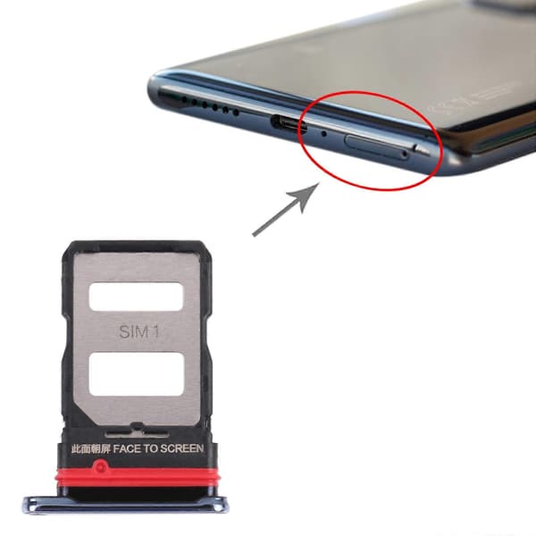 SIM-kortsfack + SIM-kortsfack för Xiaomi Mi 11T / 11T Pro 21081111RG Silver