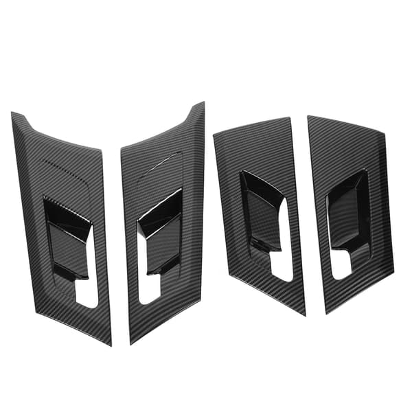 4pcs Carbon Fiber Pattern Inner Door Handle Frame Protection Trim Replacement for Mitsubishi Outlander