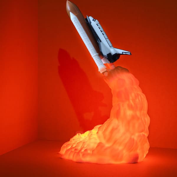 3D-printed rocket lamp ornament LED night light mood lamp souvenir