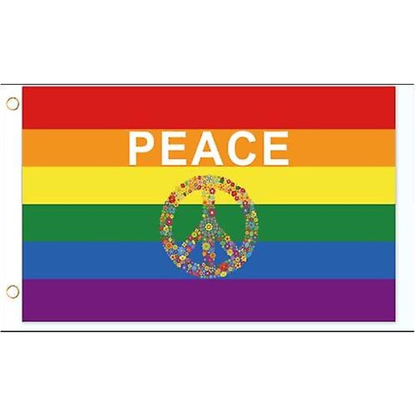 Peace Flag, Peace Dove World Peace Sign Symbol Flag For Patio Plen Hjem Utendørs Dcor E