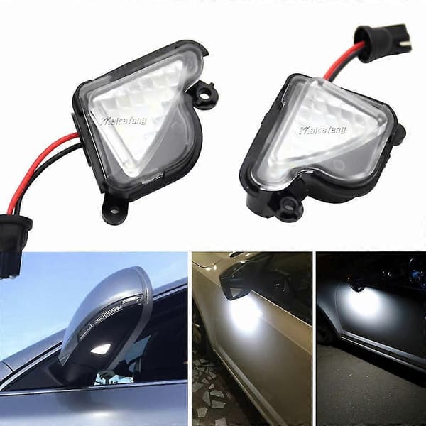 2 stk. til Skoda Octavia 2009-2013 Superb 2008-2014 Dynamisk LED Blinklys Sekventiel Indikator Spejl Blinker Lys Puddle Light