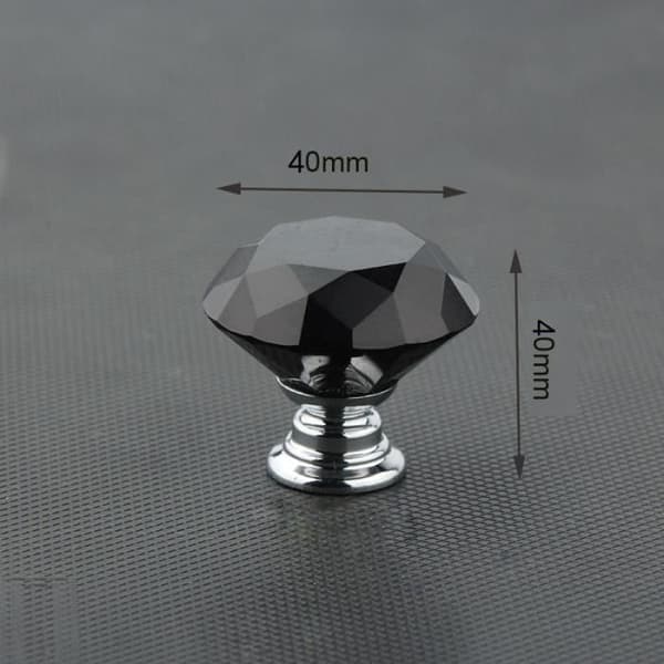 Dörrknoppar - Ej specificerad - 40 mm - 10 stycken - Kristallglas - Zinklegering