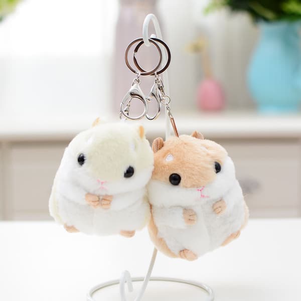 Sød hamster plys nøglering til udstoppede dyr Cha brun