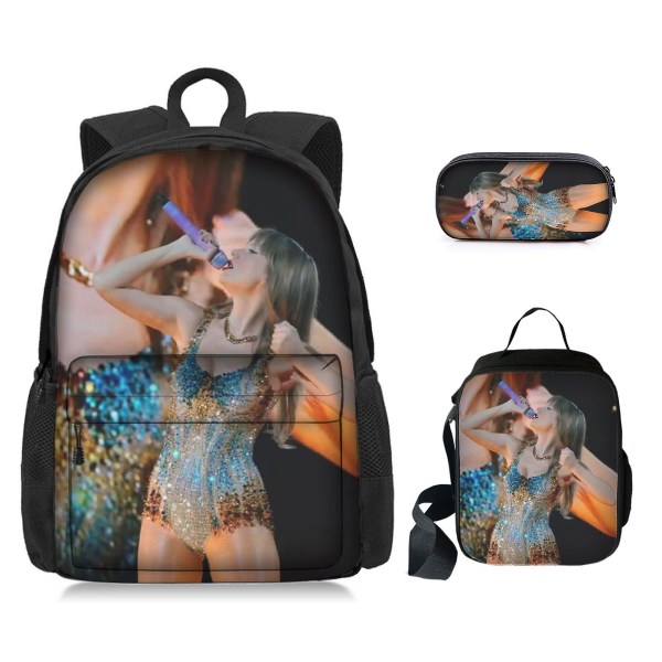 Taylor Swift-trykt rygsæk, skoletaske i tre dele Style 18