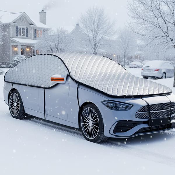 Windshield Cover - Rust-Resistant Car Cover for Snow | Foldable Waterproof Material with Heat Insulating Layer, Ideal for Cold Weather 233*379CM