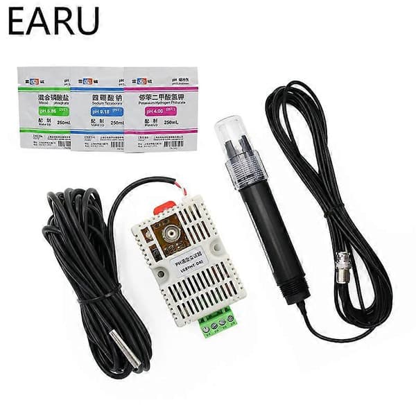 PH temperaturtransmitter deteksjonssensormodul spenning 0-5V 0-10V 4-20mA RS485 utgang PH-sensor PH-elektrode BNC temperature compensa