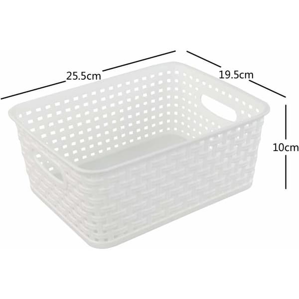 Plastkurv, hvit, 6-pakning