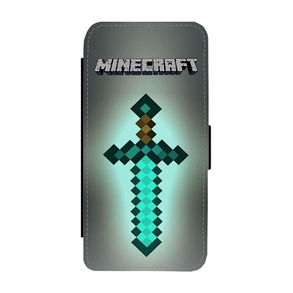 Minecraft Diamond Sword iPhone 13 Pro Max Flip -puhelinkotelo