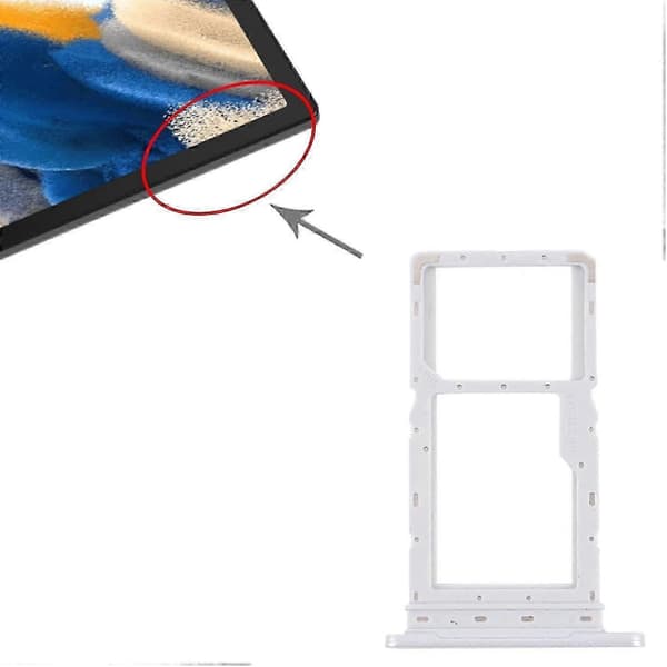 SIM + Micro SD-kortskuff for Samsung Galaxy Tab A8 10.5 2021 White