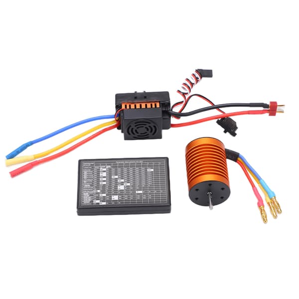 F540 4370KV Borstlös Motor Set Vattentät 60A ESC Programmeringskort för 1 10 RC Bil