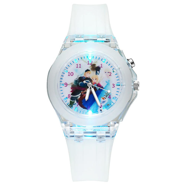 Frozen Princess Elsa Watch Kids Girl Silicone Night Luminous Watches