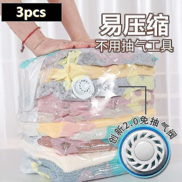 3pcs Non Pum Vacuum Bag Stora Bag Lar Vacuum Bag For Quilt And Clothing