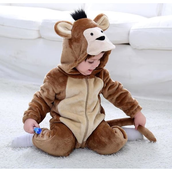 Reedca Vauvan Dinosauruksen Puku Lapsille Ihastuttava Huppari Onesie Eläinpuku Halloween Monkey 18-24 Months