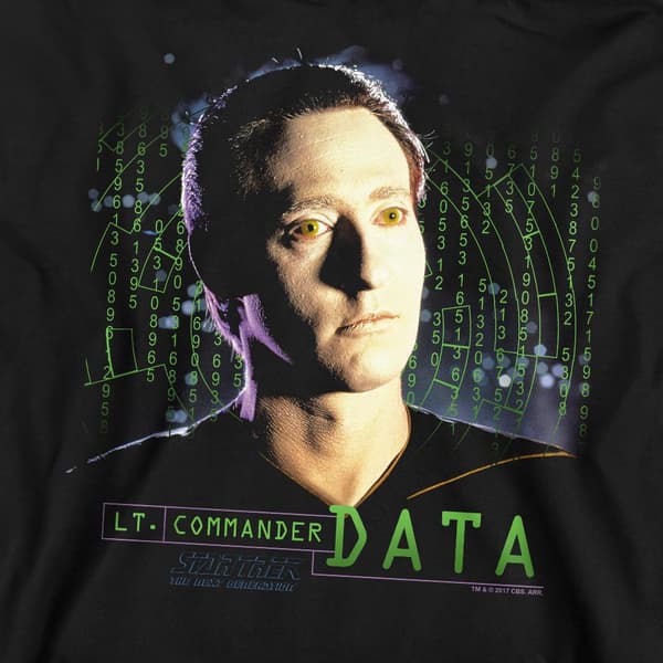 Star Trek Unisex Voksen Data Sweatshirt L Sort Black L