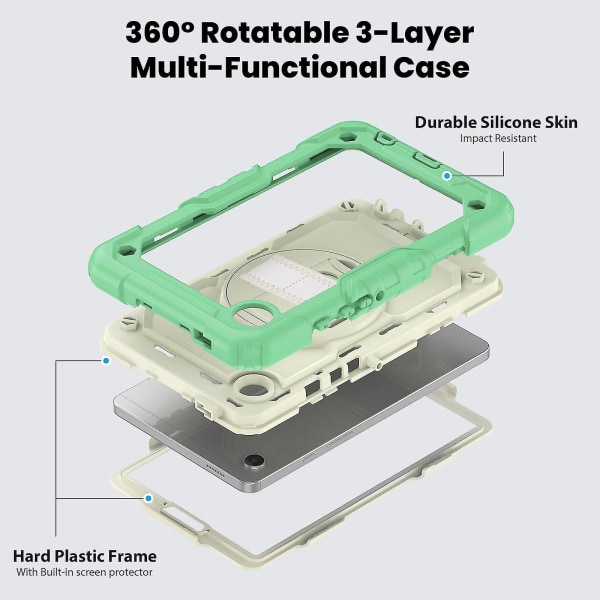 Deksel som er kompatibelt med Samsung Galaxy Tab A9 Light Green
