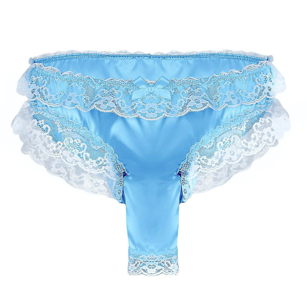 Herre Åpen Front Stringtruse Blue XL