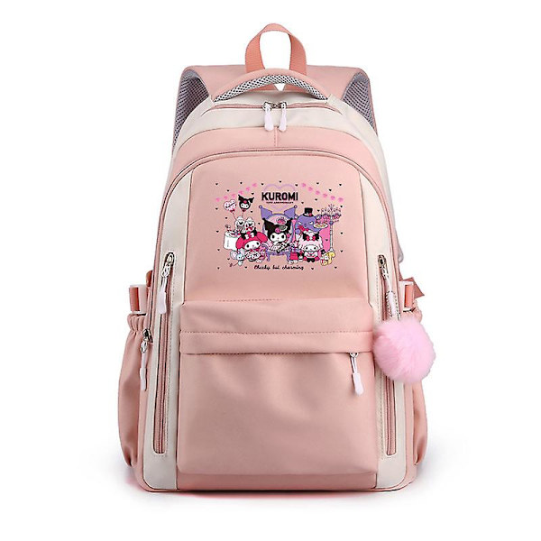 ZJTFGD Tegneserieveske - My Melody Plussjveske Søt Kuromi JK Plussjfigur Ryggsekk Skolesekk Kvinner Jenter Gave Ryggsekk Cosplay Mini Ryggsekk