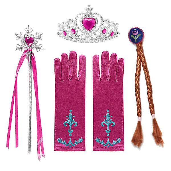 Perukki Cosplay Anna Elsa Tyttöjen Frozen Prinsessat Disney Perukki Punainen Ariel Pieni Merenneito Hiusten Asusteet Belle Jasmine Rapunzel Anna Sets B