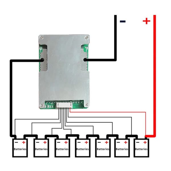 6S 24V 50A Litiumbatteriskyddskort med batteribalans/förbättra PCB BMS-skyddskort SilverGreen