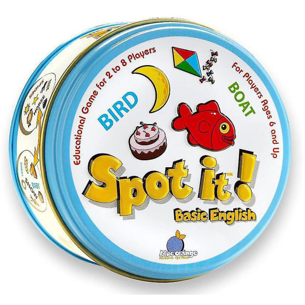 Spot It -korttipeli multi pelaajille Looginen päättelyharjoitus lautapeli perhejuhliin Basic English