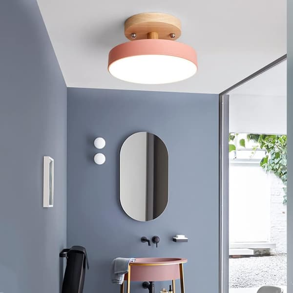 Taklampa Modern LED Träbelysning Inomhusbelysning Kök Vardagsrum Sovrum Badrum - Rosa