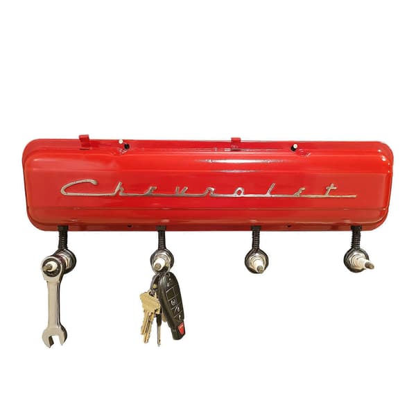 Nøgleholder Knagerække - Vintage Corvette Script Ventildæksel Rack Dekor