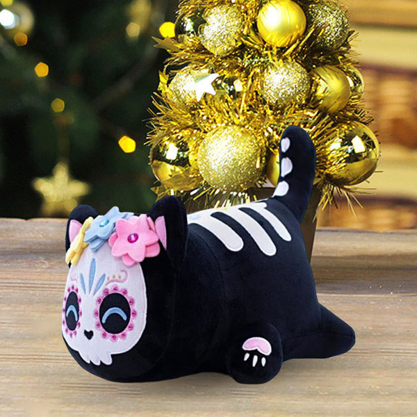 25cm Katte Dukke Legetøjs Klokke Hjorte Græskar Brød Tegneserie Kat Dukke Plushie Ornament Fyldt Dyr Dukke Legetøj Hjem Værelse Dekoration Halloween Jul Gave B