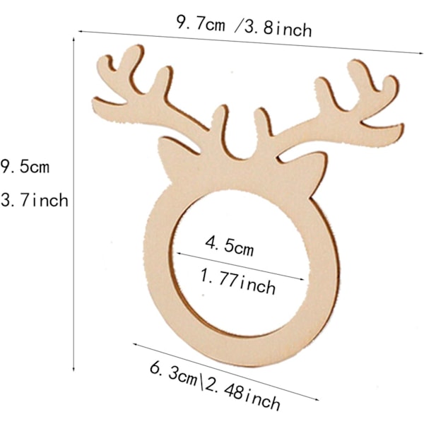 20 träservettringar med renar för julfest