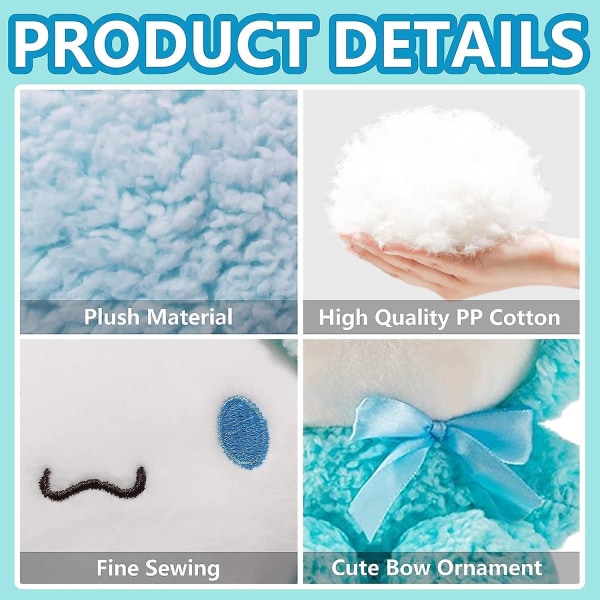 Kawaii-pehmolelut, 10 tuuman söpö Cinnamoroll-pehmolelu, Cinnamoroll-pehmolelut, Cinnamoroll-pehmoleluhahmo (sininen)