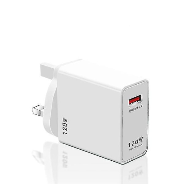 Gan USB Laddare Snabbladdning 120w Qc5.0 Mobiltelefonadapter För Iphone Xiaomi Huawei Samsung Ipad Realme Oppd Oneplus Tablet only UK charger