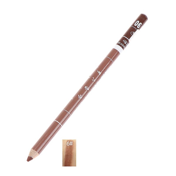 1 stk Professional Wood Lip Liner Vandtæt Lady Long Lasting Lip Liner blyant N6
