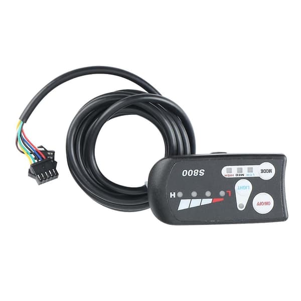 Elektrisk sykkeldisplay Universal 36v/48v Vanntett LED-display Kontrollpanel med frontlyskabling