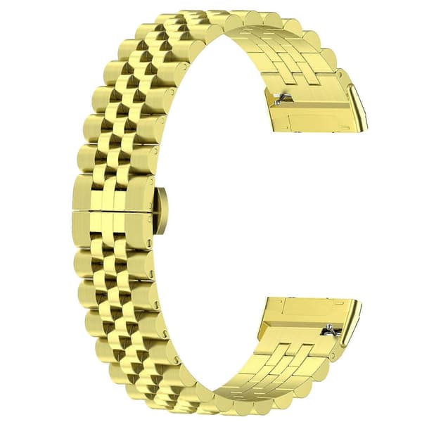 Til Fitbit Versa 3/Versa 4 Urremme i rustfrit stål, 5 perler, udskiftningsurrem med værktøj Multicolor Style D