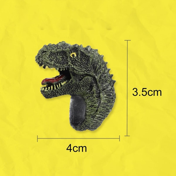 6 stk Dinosaur Ring Fin tekstur Tidlig læring Dyrekognition Pædagogisk legetøj Realistisk Model Legetøj Pvc Simulering Dinosaur Vilde dyr Fugle Børn Fi C