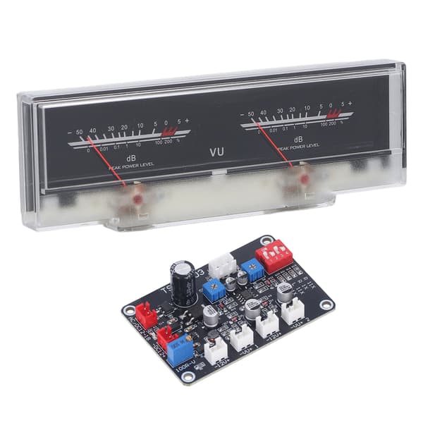 VU Meter High Accuracy Portable Backlit White ABS DIY Driver Board Easy Use Durable Home Car Use
