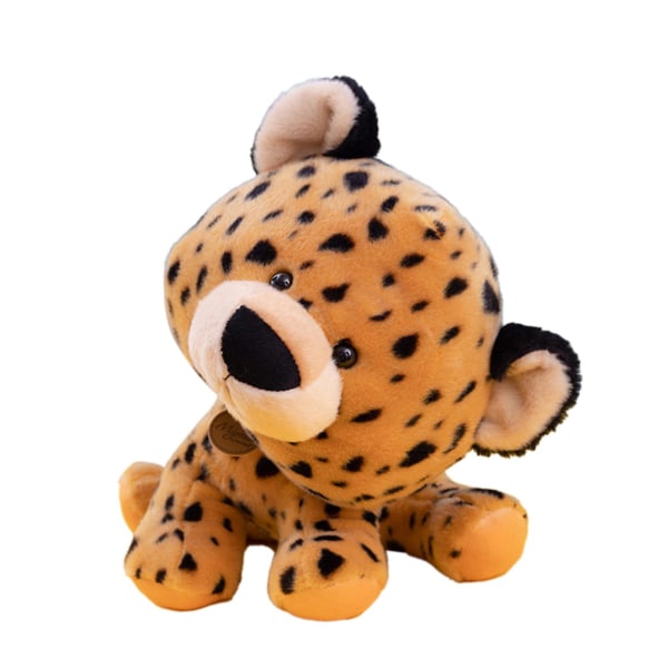 Plush-nukke Ihastuttava Muoto Päänyökkeilyllä Pehmeä Materiaali Täytetty Eläinnukke Lahjaksi Jiyuge 15cm Leopard