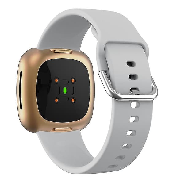 Kompatibel med Fitbit Versa 3 silikonerem Grey
