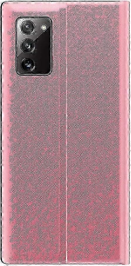 Galaxy S20 FE Smart View Flipfodral med Spegelfönster, Premium Läderfodral Pink