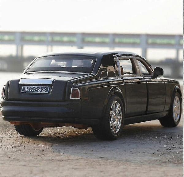 1:24 Rolls Royce Phantom Metal Bil Legetøj Legeringsbil Støbning og Legetøjsbil Børnebil Model Legetøj (Sort)