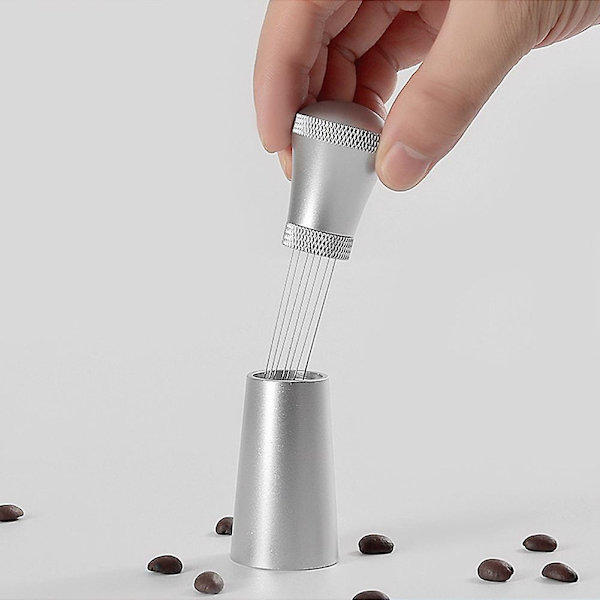 Wdt, Espresso-omrörare för Barista, 7-nåls Espresso-kaffeomrörare med Stativ
