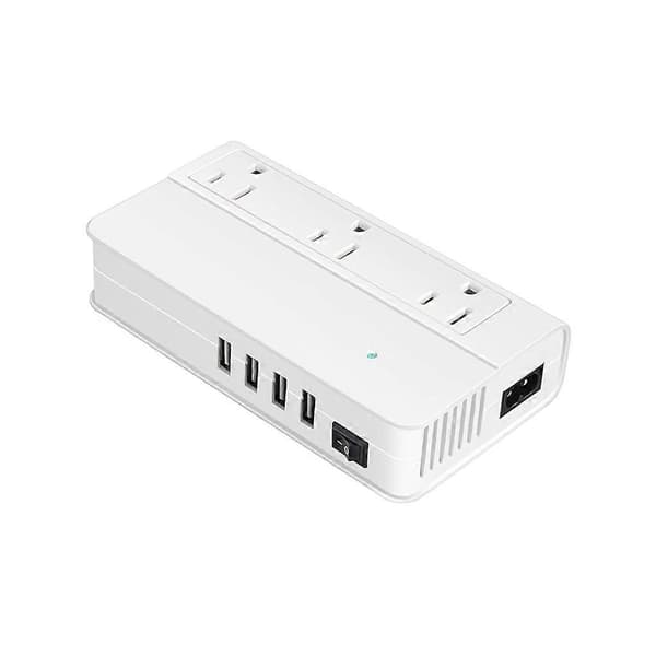 Nedtrappning 220V till 110V Resekonverter Spänningstransformator Världsomspännande Adapter White