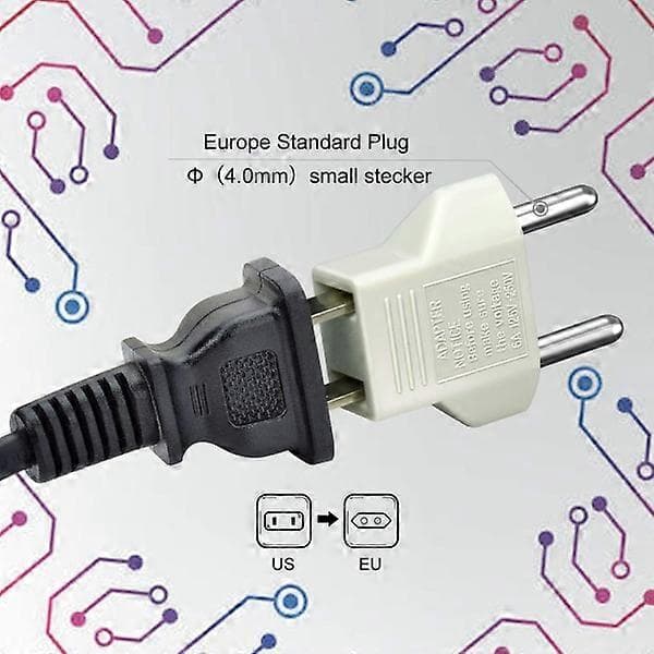 US til EU Adapter - Hvid