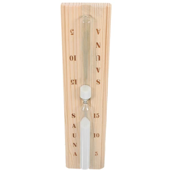 Sauna Timer Træ Timeglas Timer 15-minutters Timeglas Sauna Træ Timeglas 30.00X6.50X2.50CM