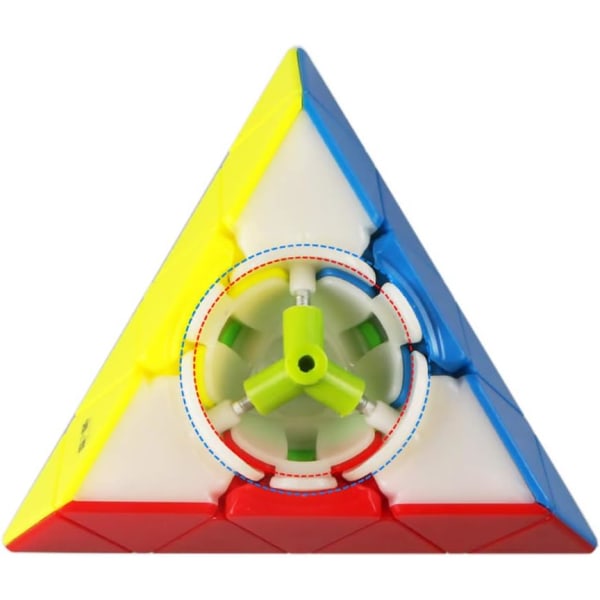 Mofangge 4x4 Pyramid Triangle Pyraminx magic pusselkuber med One Display Stand