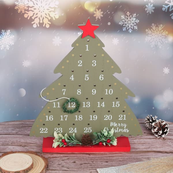 Juleadventskalender borddekorasjon