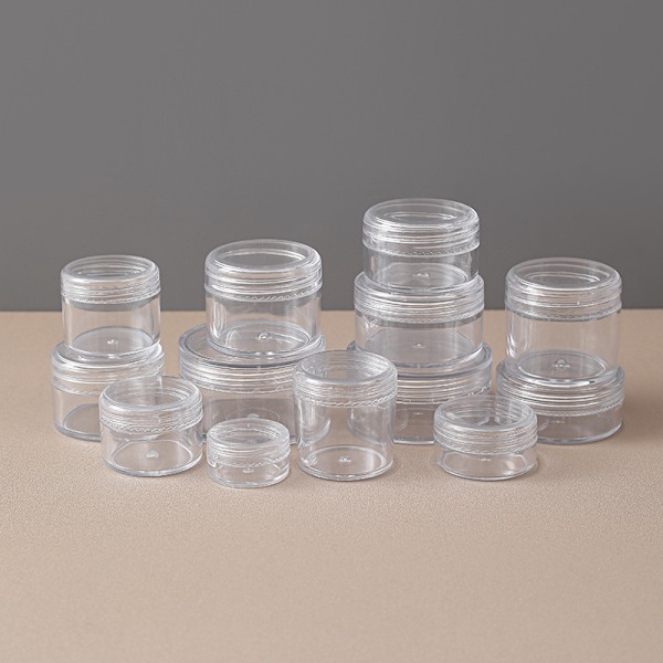 5 förvaringsburkar 10ml transparenta