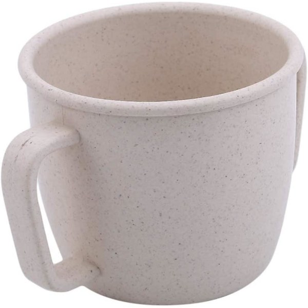 Kaksikahvainen muki yksivärinen juomakuppi maito-kahvikuppi astiasto kotiin, käytännöllinen ja suosittu Beige