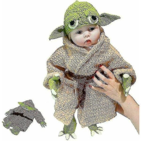 Star Wars Master Yoda Nyfödd Stickad Virkad Kostym Fotorekvisita Outfit Set