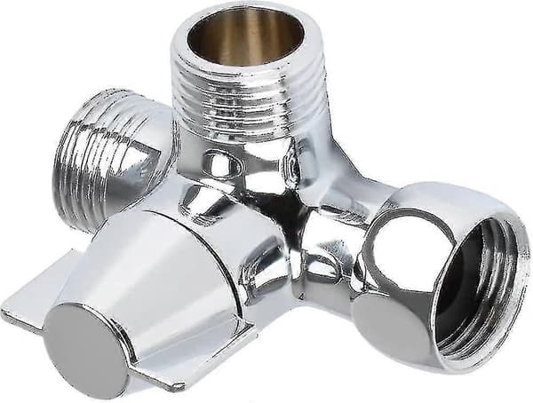 Solid messing 3-veis ventil, 3-veis omskifterventil, 3-veis dusjfordelingsventil, G1/2\" T-adapterventil, For dusj, hånddusj og fordelerdusj