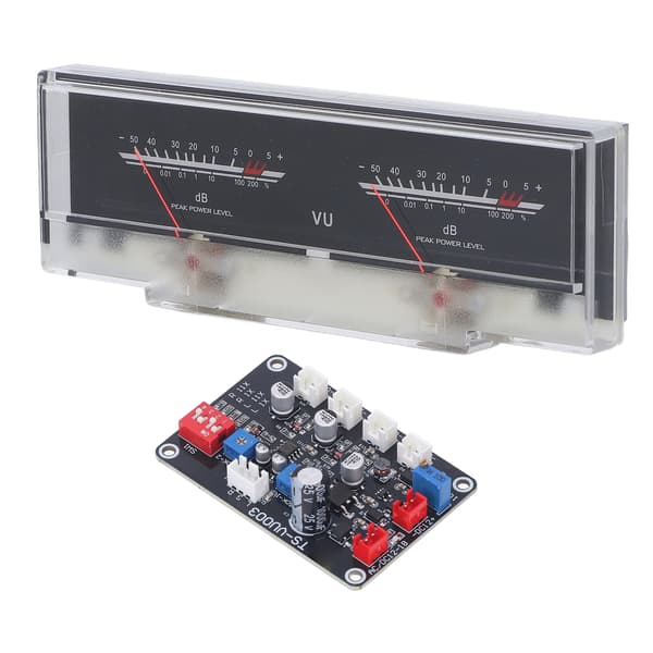 VU Meter High Accuracy Portable Backlit White ABS DIY Driver Board Easy Use Durable Home Car Use